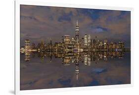 View from Jersey City of Lower Manhattan with the One World Trade Center-Markus Lange-Framed Photographic Print