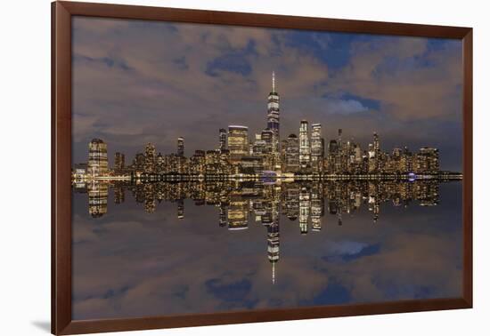 View from Jersey City of Lower Manhattan with the One World Trade Center-Markus Lange-Framed Photographic Print