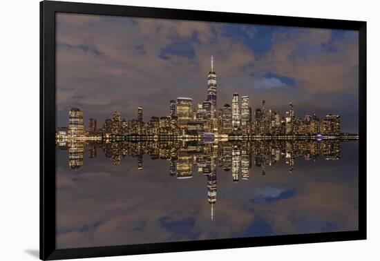 View from Jersey City of Lower Manhattan with the One World Trade Center-Markus Lange-Framed Photographic Print