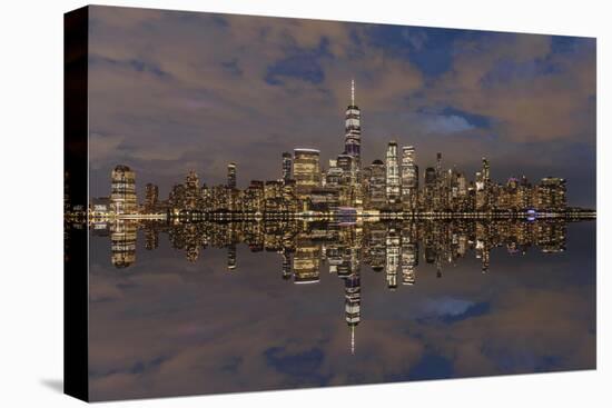 View from Jersey City of Lower Manhattan with the One World Trade Center-Markus Lange-Stretched Canvas