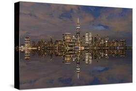 View from Jersey City of Lower Manhattan with the One World Trade Center-Markus Lange-Stretched Canvas