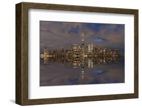 View from Jersey City of Lower Manhattan with the One World Trade Center-Markus Lange-Framed Photographic Print