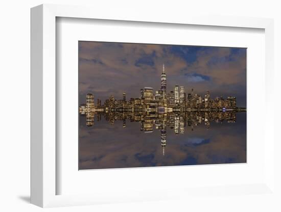 View from Jersey City of Lower Manhattan with the One World Trade Center-Markus Lange-Framed Photographic Print