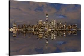 View from Jersey City of Lower Manhattan with the One World Trade Center-Markus Lange-Stretched Canvas