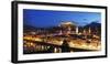 View from Kapuzinerberg Hill towards old town, Salzburg, Austria, Europe-Hans-Peter Merten-Framed Photographic Print