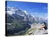 View from Kleine Scheidegg to Jungfrau, Bernese Oberland, Switzerland-Hans Peter Merten-Stretched Canvas