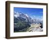 View from Kleine Scheidegg to Jungfrau, Bernese Oberland, Switzerland-Hans Peter Merten-Framed Photographic Print