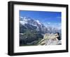 View from Kleine Scheidegg to Jungfrau, Bernese Oberland, Switzerland-Hans Peter Merten-Framed Photographic Print