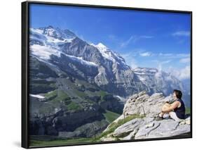 View from Kleine Scheidegg to Jungfrau, Bernese Oberland, Switzerland-Hans Peter Merten-Framed Photographic Print