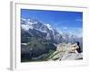 View from Kleine Scheidegg to Jungfrau, Bernese Oberland, Switzerland-Hans Peter Merten-Framed Photographic Print