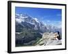 View from Kleine Scheidegg to Jungfrau, Bernese Oberland, Switzerland-Hans Peter Merten-Framed Photographic Print