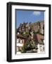 View from Kornmarkt to Castle, Heidelberg, Baden-Wurttemberg, Germany, Europe-Hans Peter Merten-Framed Photographic Print