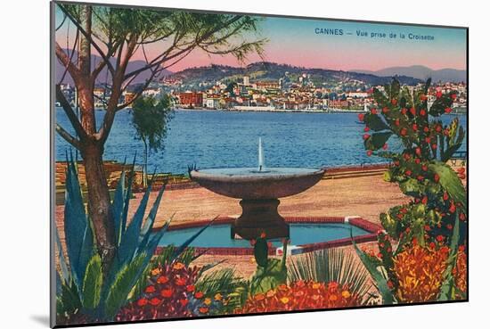 View from La Croisette, Cannes, France-null-Mounted Art Print