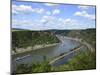 View from Loreley to St. Goarshausen and the River Rhine, Rhine Valley, Rhineland-Palatinate, Germa-Hans Peter Merten-Mounted Photographic Print