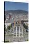 View from Magic fountain and Palace of Montjuic, Barcelona, Catalonia, Spain, Europe-Frank Fell-Stretched Canvas