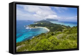 View from Malabar Hill over Lord Howe Island-Michael Runkel-Framed Stretched Canvas