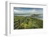 View from Mam Tor of fog in Hope Valley at sunrise, Castleton, Peak District National Park, Derbysh-Frank Fell-Framed Photographic Print