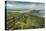 View from Mam Tor of fog in Hope Valley at sunrise, Castleton, Peak District National Park, Derbysh-Frank Fell-Stretched Canvas