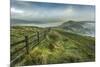 View from Mam Tor of fog in Hope Valley at sunrise, Castleton, Peak District National Park, Derbysh-Frank Fell-Mounted Photographic Print