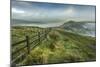 View from Mam Tor of fog in Hope Valley at sunrise, Castleton, Peak District National Park, Derbysh-Frank Fell-Mounted Photographic Print