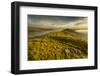 View from Mam Tor of fog in Hope Valley at sunrise, Castleton, Peak District National Park, Derbysh-Frank Fell-Framed Photographic Print