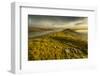 View from Mam Tor of fog in Hope Valley at sunrise, Castleton, Peak District National Park, Derbysh-Frank Fell-Framed Photographic Print