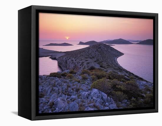 View from Mana Island at Sunset, Kornati National Park, Croatia, May 2009-Popp-Hackner-Framed Stretched Canvas