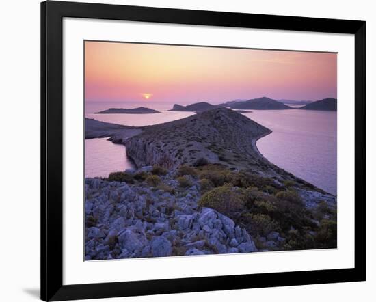 View from Mana Island at Sunset, Kornati National Park, Croatia, May 2009-Popp-Hackner-Framed Photographic Print