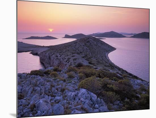 View from Mana Island at Sunset, Kornati National Park, Croatia, May 2009-Popp-Hackner-Mounted Photographic Print