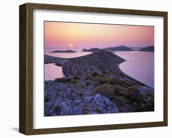 View from Mana Island at Sunset, Kornati National Park, Croatia, May 2009-Popp-Hackner-Framed Photographic Print