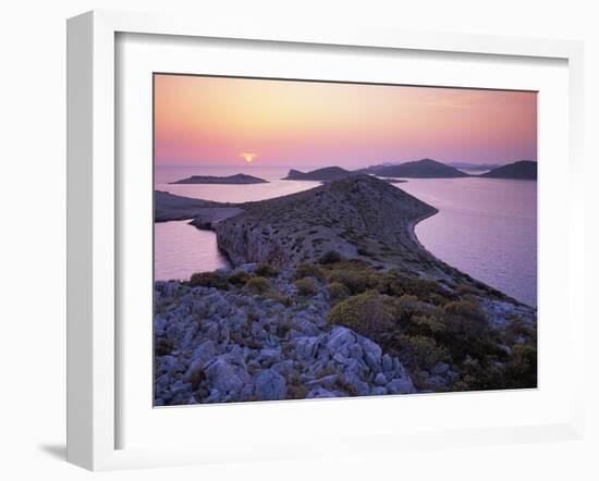 View from Mana Island at Sunset, Kornati National Park, Croatia, May 2009-Popp-Hackner-Framed Photographic Print