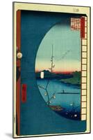 View from Massaki on the Grove Near Suijin Shrine, the Uchigawa Inlet and Sekiya Village-Utagawa Hiroshige-Mounted Premium Giclee Print