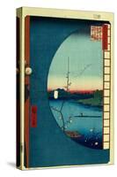 View from Massaki on the Grove Near Suijin Shrine, the Uchigawa Inlet and Sekiya Village-Utagawa Hiroshige-Stretched Canvas