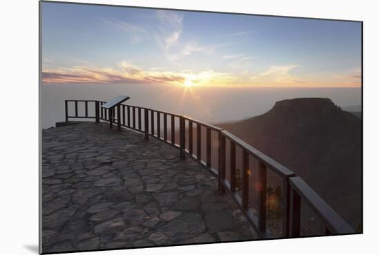 View from Mirador De Igualero over Barranco Del Erque to Table Mountain Fortaleza-Markus Lange-Mounted Photographic Print