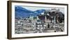 View from Monchsberg Hill towards old town, Salzburg, Austria, Europe-Hans-Peter Merten-Framed Photographic Print