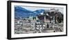 View from Monchsberg Hill towards old town, Salzburg, Austria, Europe-Hans-Peter Merten-Framed Photographic Print