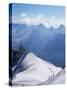 View from Mont Blanc Towards Grandes Jorasses, French Alpes, France-Upperhall Ltd-Stretched Canvas