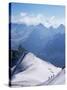 View from Mont Blanc Towards Grandes Jorasses, French Alpes, France-Upperhall Ltd-Stretched Canvas