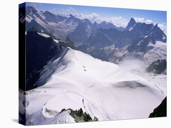 View from Mont Blanc Towards Grandes Jorasses, French Alps, France-Upperhall Ltd-Stretched Canvas