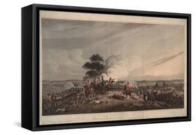 View from Mont St Jean of the Battle of Waterloo, 1816 (Coloured Aquatint)-null-Framed Stretched Canvas