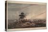 View from Mont St Jean of the Battle of Waterloo, 1816 (Coloured Aquatint)-null-Stretched Canvas