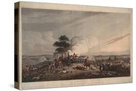 View from Mont St Jean of the Battle of Waterloo, 1816 (Coloured Aquatint)-null-Stretched Canvas