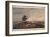 View from Mont St Jean of the Battle of Waterloo, 1816 (Coloured Aquatint)-null-Framed Giclee Print