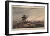 View from Mont St Jean of the Battle of Waterloo, 1816 (Coloured Aquatint)-null-Framed Giclee Print