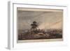 View from Mont St Jean of the Battle of Waterloo, 1816 (Coloured Aquatint)-null-Framed Giclee Print