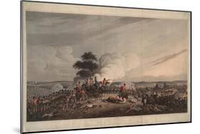 View from Mont St Jean of the Battle of Waterloo, 1816 (Coloured Aquatint)-null-Mounted Giclee Print