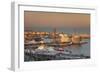 View from Montjuic to Port Vell with World Trade Center at Port Vell and Torre de Sant Jaume I , Ba-Markus Lange-Framed Photographic Print