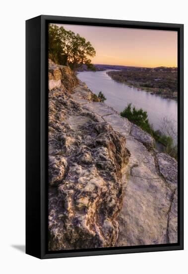 View from Mount Bonnell at Sunset-Vincent James-Framed Stretched Canvas