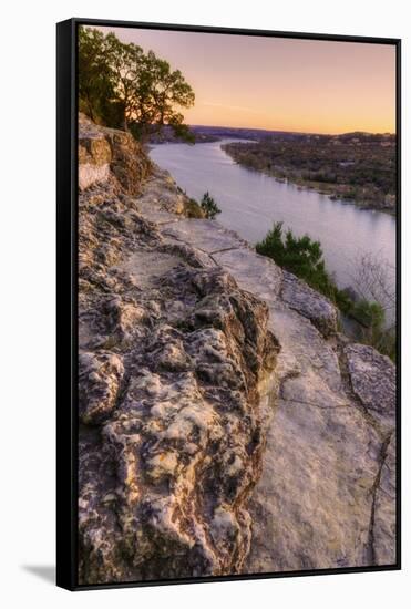 View from Mount Bonnell at Sunset-Vincent James-Framed Stretched Canvas