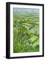 View from Mount Gargan, Limousin,France 2010-Joan Thewsey-Framed Giclee Print